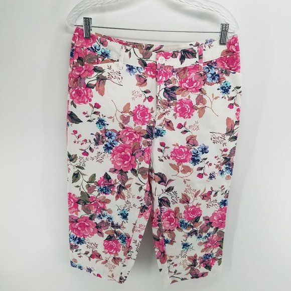St. Johns Bay floral capris size 12 - Picture 1 of 5